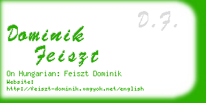 dominik feiszt business card